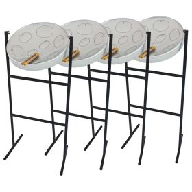 Panyard JJ1058-GY-4PK Pack of 4 Jumbie Jam steel pans - Silver