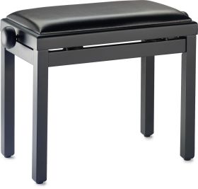 Adjustable Piano Stool in Black Gloss with Black Vinyl Top - PBF39BKPSBK