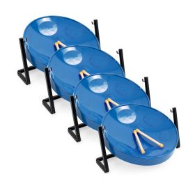 Panyard JJ3050-BL-4PK Pack of 4 Jumbie Jam table top steel pans - Blue