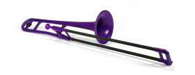 pBone PBONE1P Purple Plastic Bb Tenor Trombone 